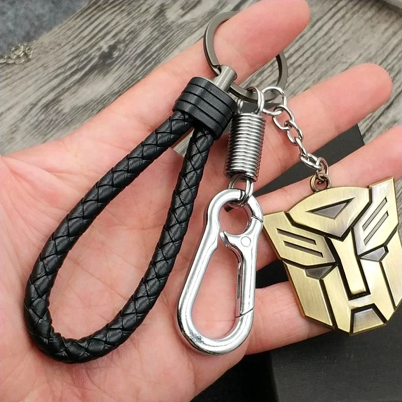 Transformers Peripheral Optimus Prime Bumblebee Logo Mad Autobots Keychain Ring Pendant Birthday Gift