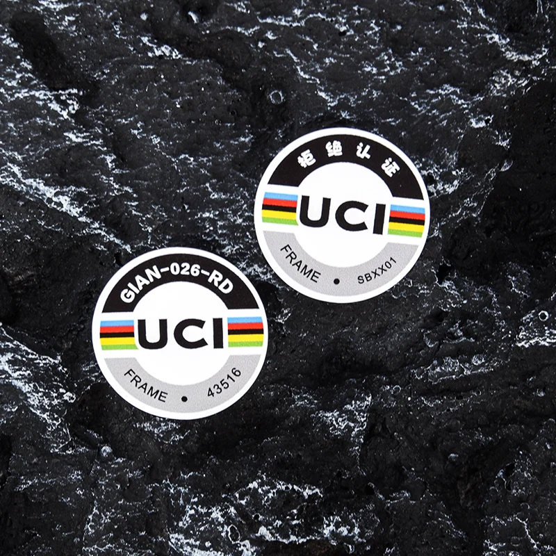 certification small label sticker bicycle union certification label bicycle decals customize frame name ID warning films