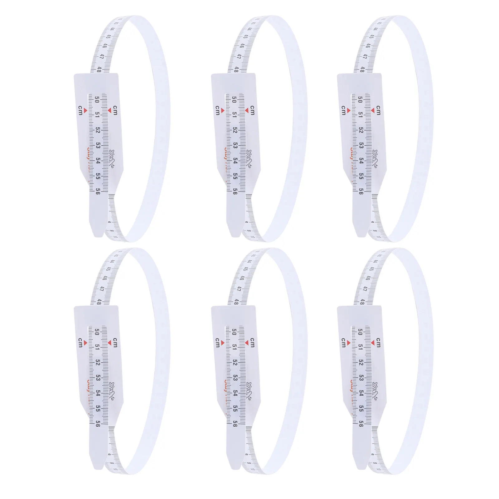 

6Pcs Infant Head Circumference Measuring Tape Plastic Baby Tape Flexible Accurate 56Cm Measure Ruler Length Testing Accessories