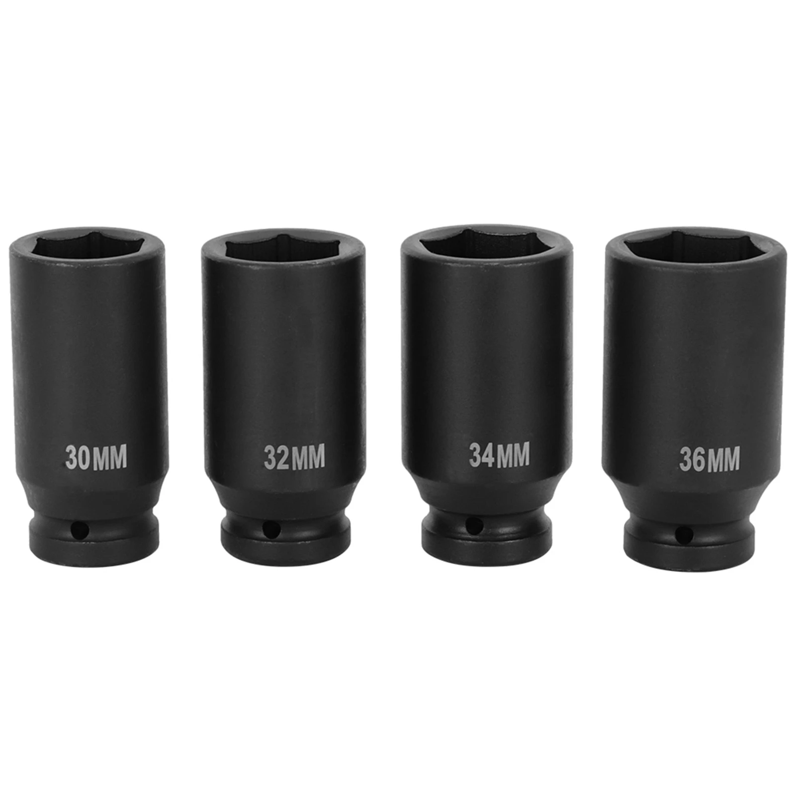 

4Pcs 6 Point 1/2in DR Front Back Wheel Drive Axle Nut Deep Impact Socket Set Auto Repair Tool Kit