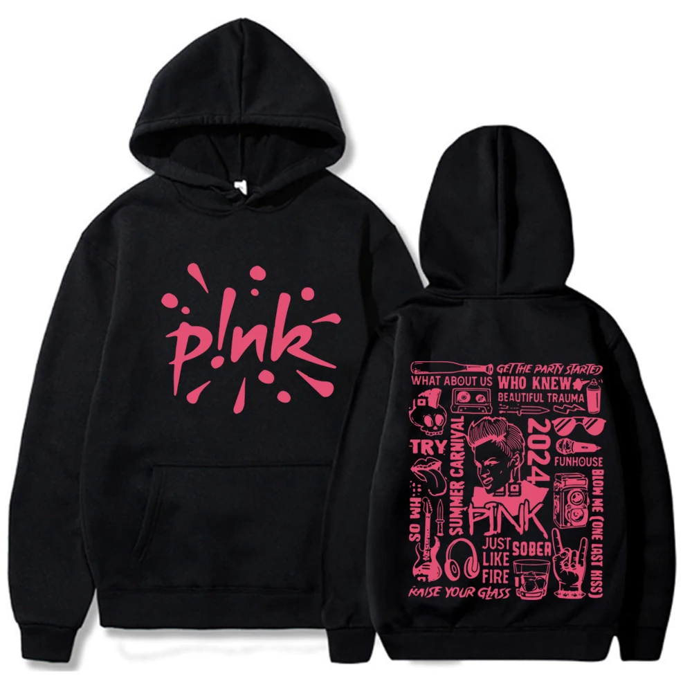 

Pink Singer Tour 2024 Hot Hoodies Hiphop Rapper P!nk SUMMER CARNIVAL Sweatshirts Shirt