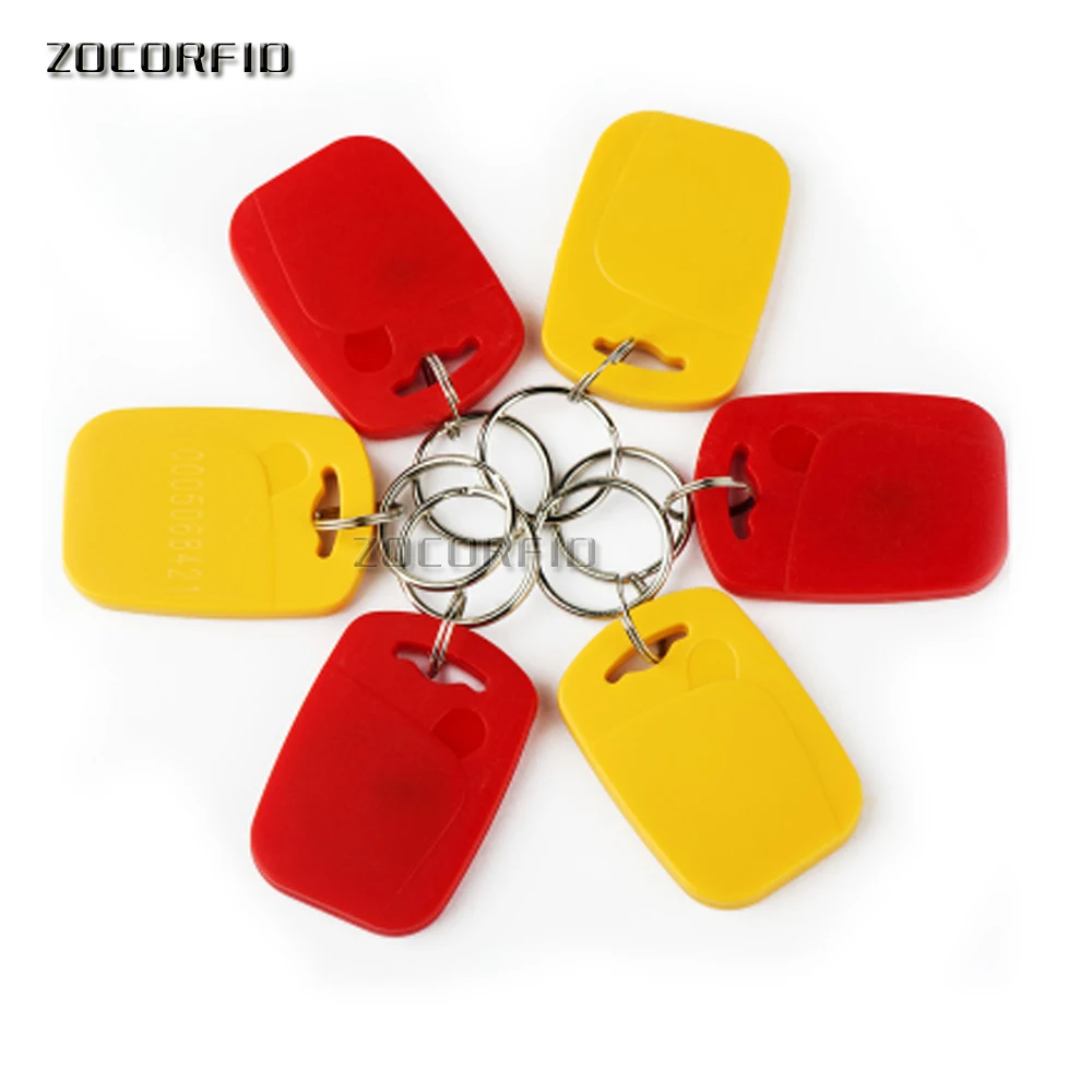 10pcs Rfid Dual Chip Smart Card Ic+Id Frequency Keychain Em/Tk4100 Authorized Access Control 1k S50 Read-Only Token Tag