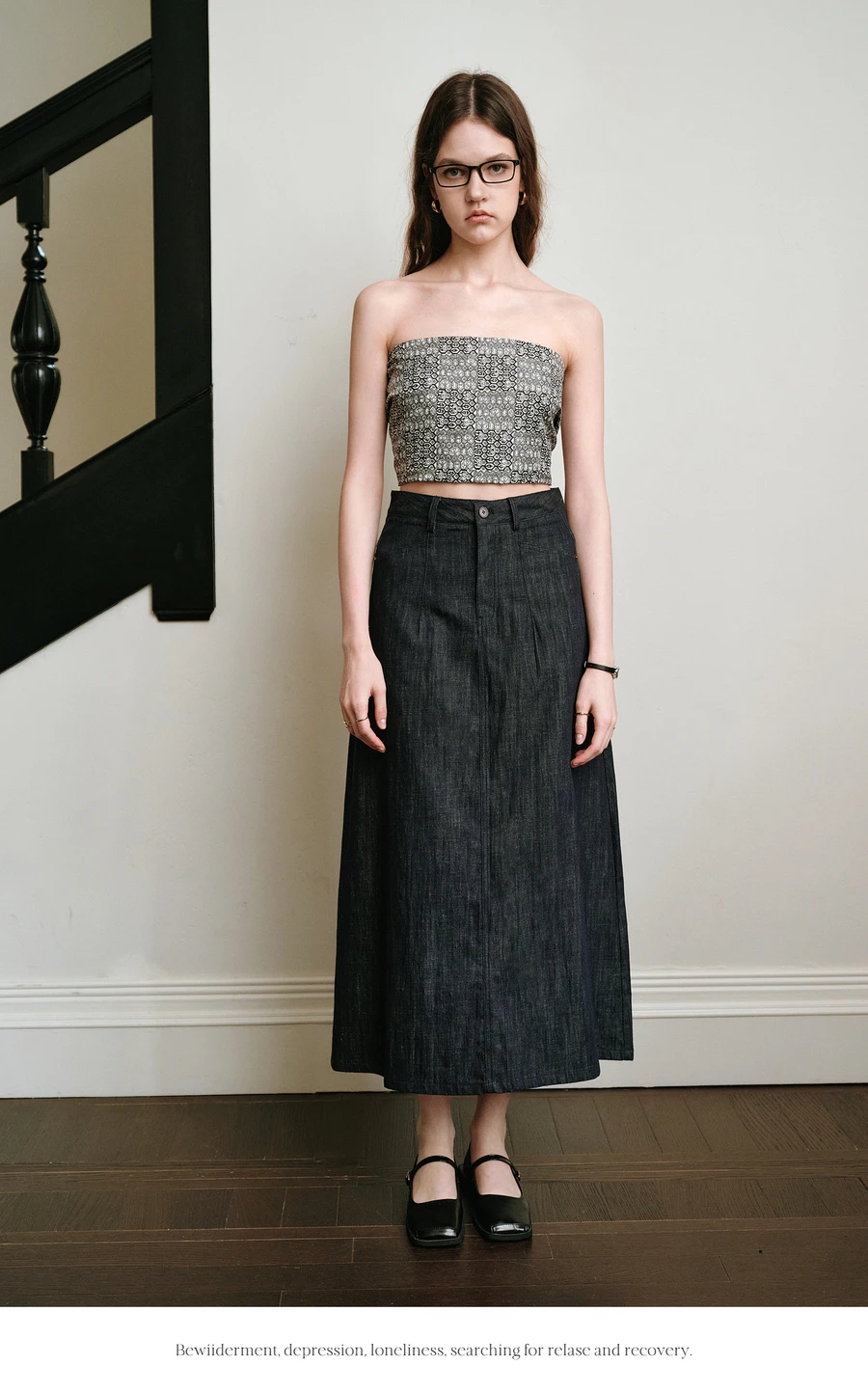 OLrain Sommer 2025 Mode Midi A-LINE High-taille Rock 100 % Baumwolle Denim Marineblau Knopf Befestigen Rock Frau Kleidung O57XB99092