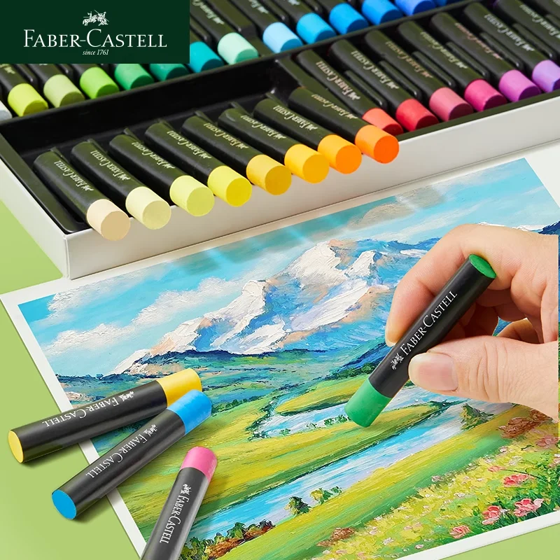 أعواد زيت باستيل ناعمة من فابر كاستل 36 لونًا - أقلام تلوين موراندي ومعكرون للاستخدام الرسم الفني والتلوين