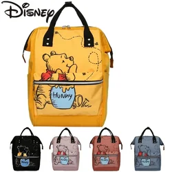 Disney 2025 New Winnie The Pooh Diaper Bag Backpack Cartoon Cute Mother and Baby Bag Large Capacity Lightweight Travel Mommy Bag