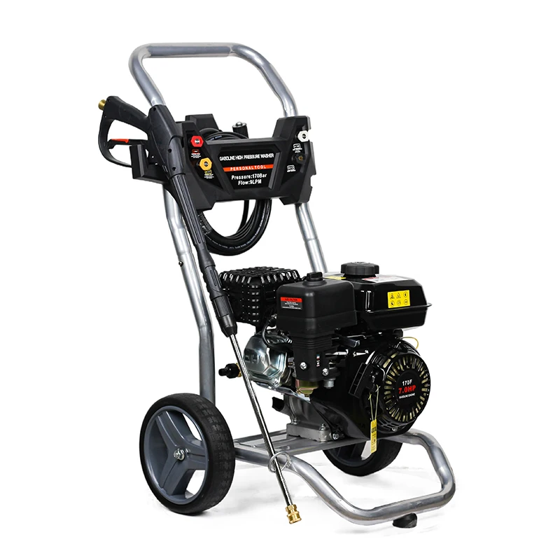 7HP  170bar 2500psi Portable High Pressure Car Washer With Wheel Multi Function