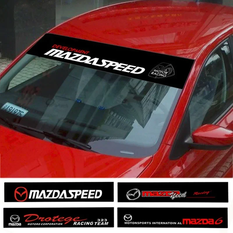 Car Front Rear Windshield Reflective Sticker Decals for Mazda RX8 RX7 MX3 CX3 CX5 2 3 6 323 626 Axela Atenza Protege Accessories