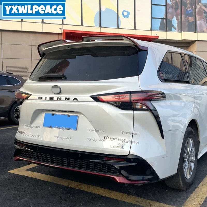 

Для Toyota NEW Sienna 2020 2021 2022 2023 спойлер для багажника из АБС глянцевый черный/карбоновый внешний вид аксессуары для автомобиля