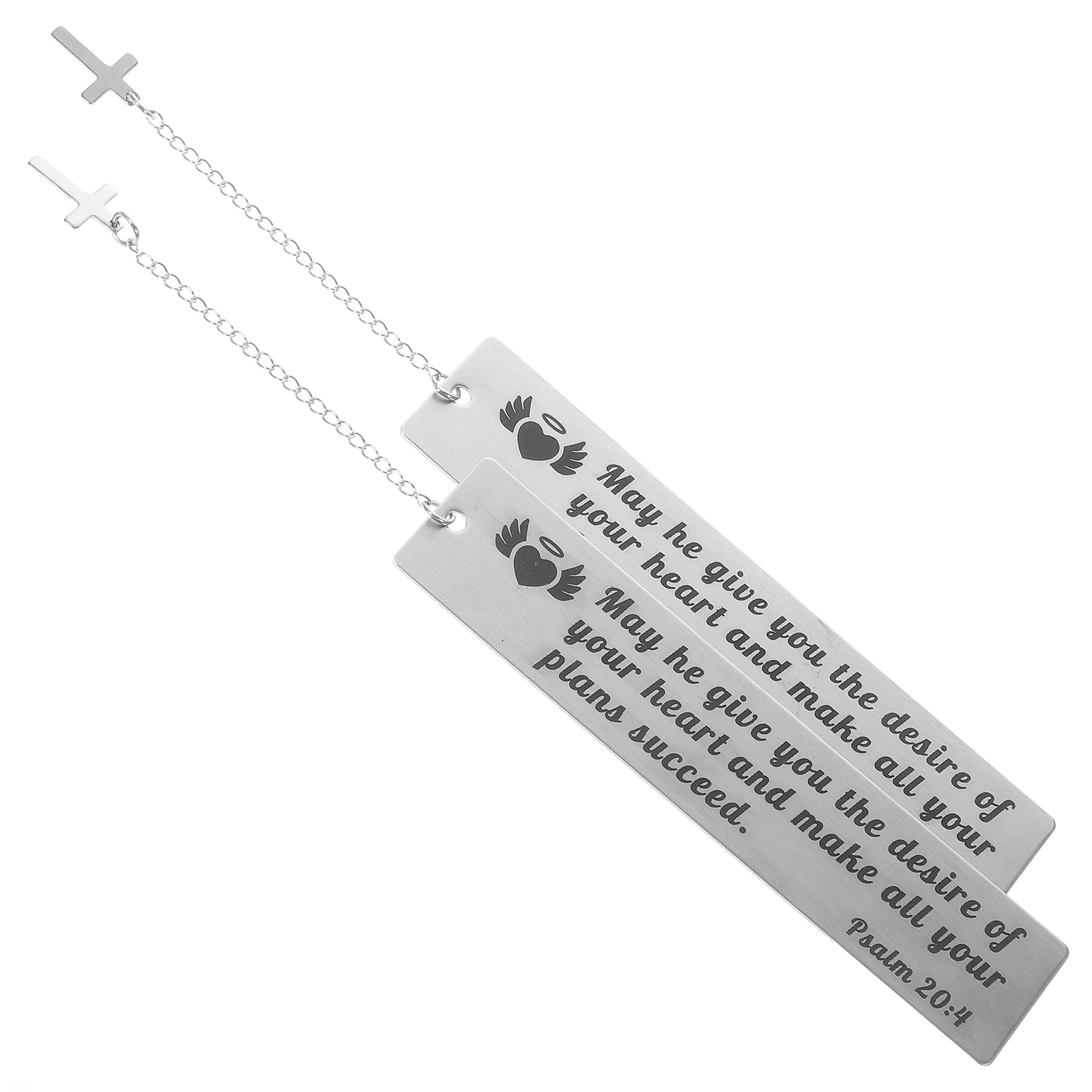 

2pcs Metal Bookmarks Stainless Steel Gifts for Men Women BookLovers DoubleSided Satin Silver Finish SQSZJ009 Practical Reading
