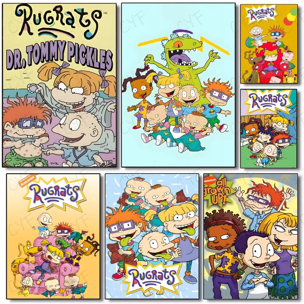 animation family R-Rugrats Poster Painting Wall Art Mural for Living Room Home Decor and Gifts