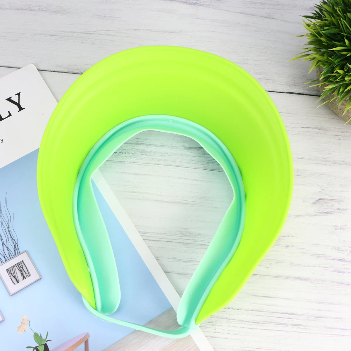 

1 шт., детская шапочка для душа, регулируемая водонепроницаемая силиконовая защита для ушей, шапочка для шампуня для ванны от 3 месяцев до 6 лет