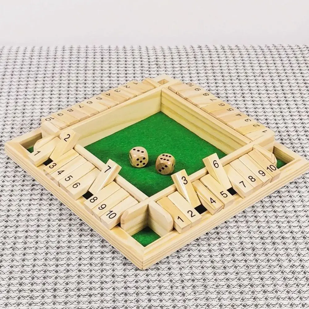 Shut The Box Table Board Game Toy Developing Intelligent Educational Toys Wooden Number Game Digital Board Interactive