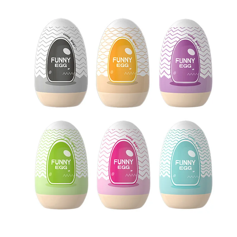 Egg Portable Stimulator Penis Massager Soft Rubber Adult Sex Toys for Men Realistic Vagina Pocket Pussy Mini Cups Masturbator