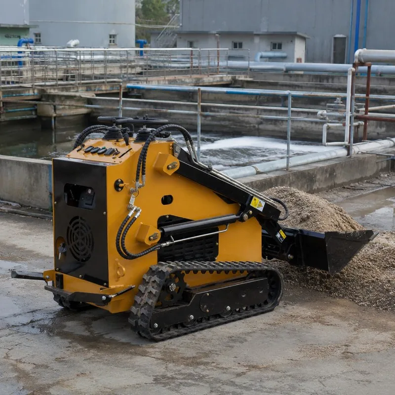 300kg Stand on Skid Steer Loader Stable Track Drive Customized Small Construction Site Operator Standing Platform