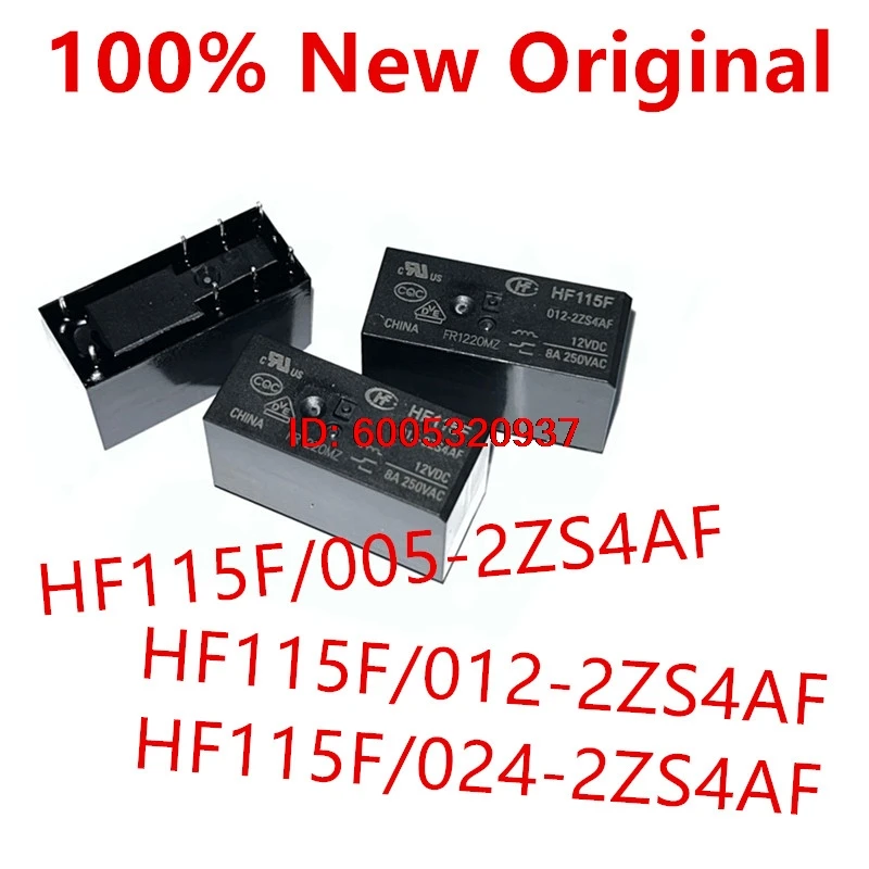 10piece  HF115F/005-2ZS4AF 、HF115F/012-2ZS4AF 、HF115F/024-2ZS4AF  New power relay  HF115F-012-2ZS4AF 、HF115F-024-2ZS4AF