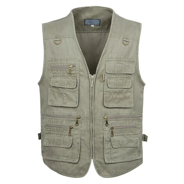 Fashion gilet sans manche homme multipoches grande taille