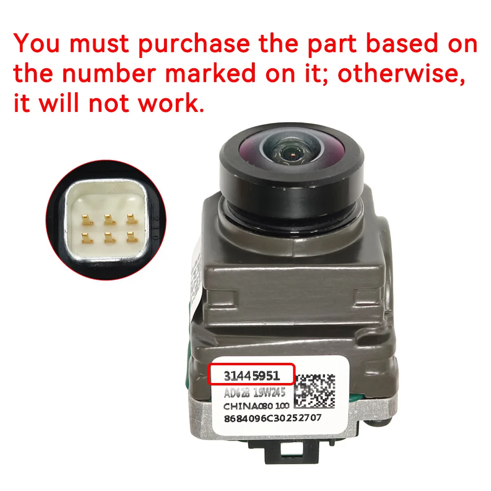 31445951 Waterproof 12v Front Image Camera Assembly Surround View Camera for Volvo V90 XC90 S90 S90 S60 V60