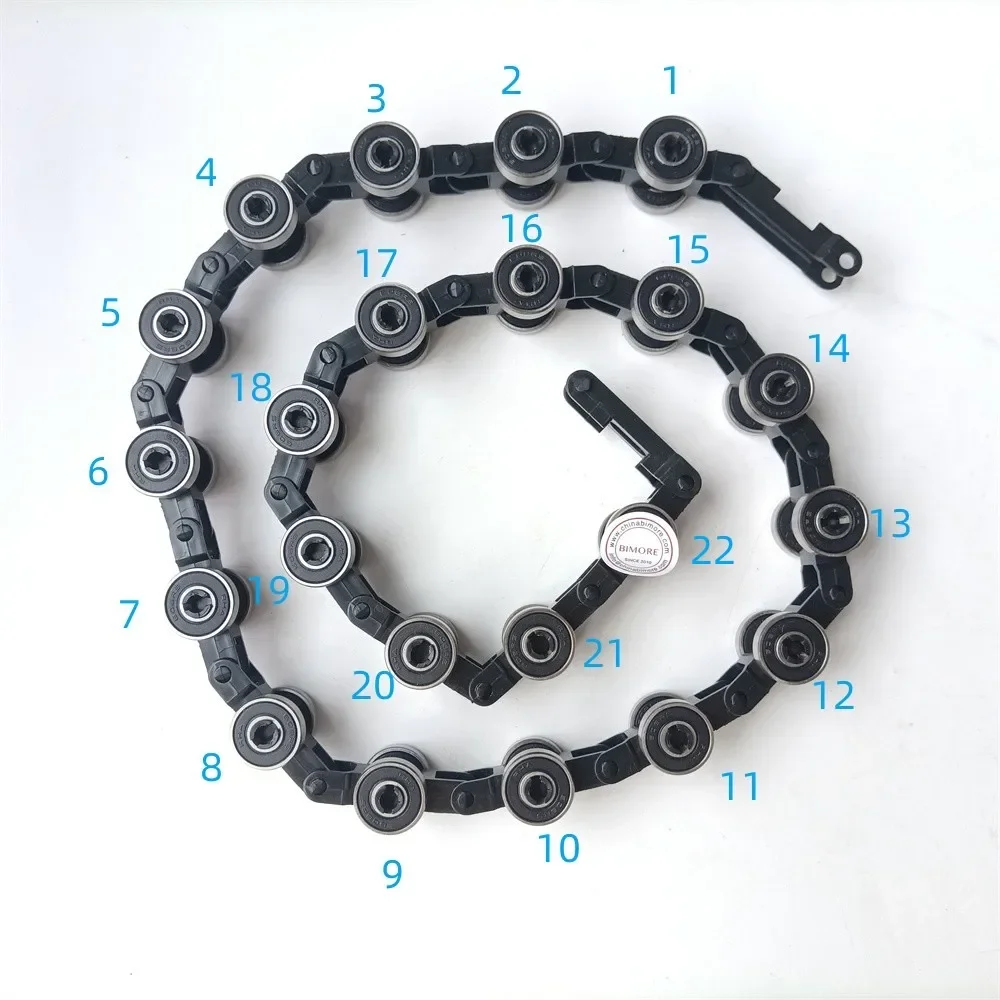 Escalator Handrail Newel Chain Use for Kone 22 Pairs Bearing 608RS Black Handrail Newel Chain Reverse chains