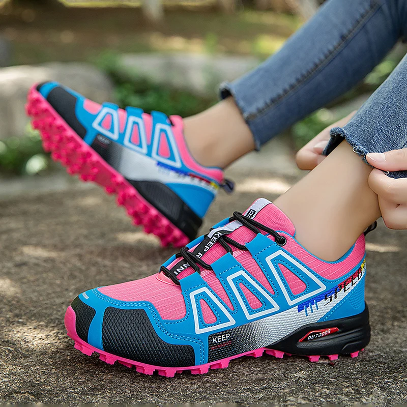 女性用防水ハイキングシューズ アウトドアトレッキングスニーカー 登山 キャンプ トレーナー ウォーキング ハンティング タクティカルブーツ