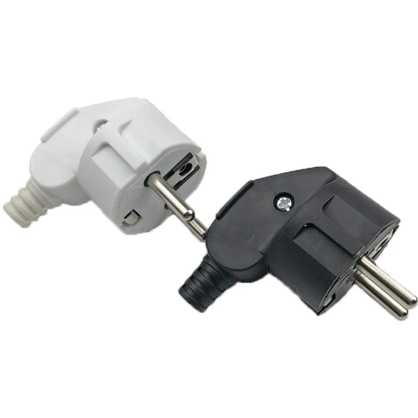 16A EU 4.8mm AC Electrical Power Rewireable Plug Male for Wire Sockets Outlets Adapter Extension Cord Connector Plug