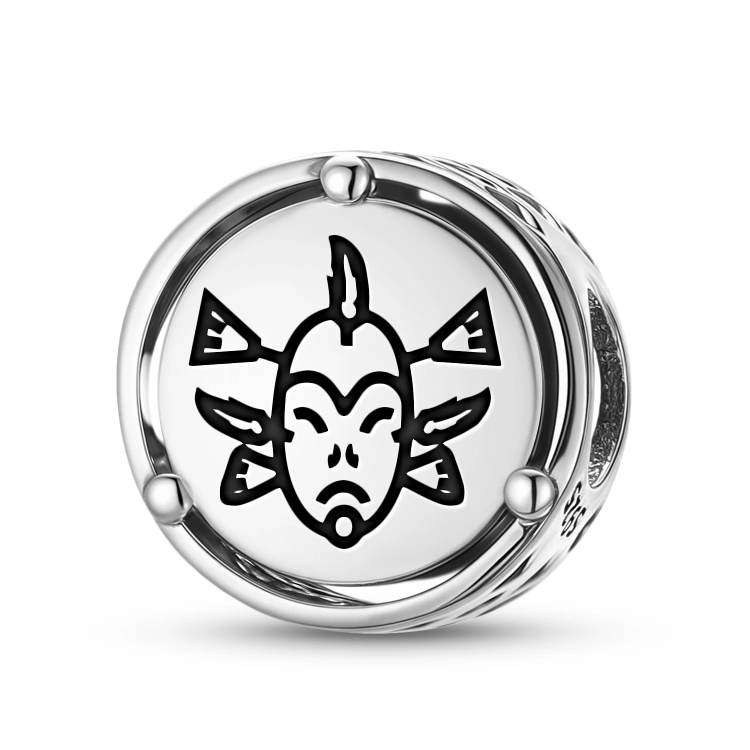 

925 Sterling Silver Inuit Seal Mask Charm Fit Original Bracelet Diy Jewelry Accessories Family Bead