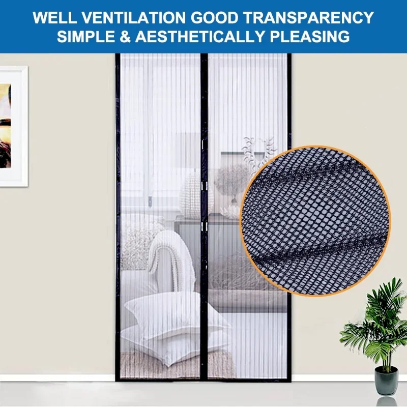 Magnetic Door Mosquito Net Anti Fly Insect Automatic Closing Invisible Mesh Screen Punch-Free Window Curtain Screen