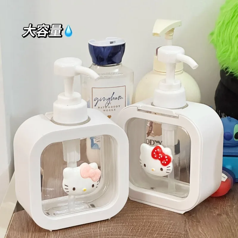 New Sanrio Hello Kitty Press Empty Bottle Cute Detergent Dispenser Dispenser Bottle Press Type Hand Sanitizer Dispenser Bottle