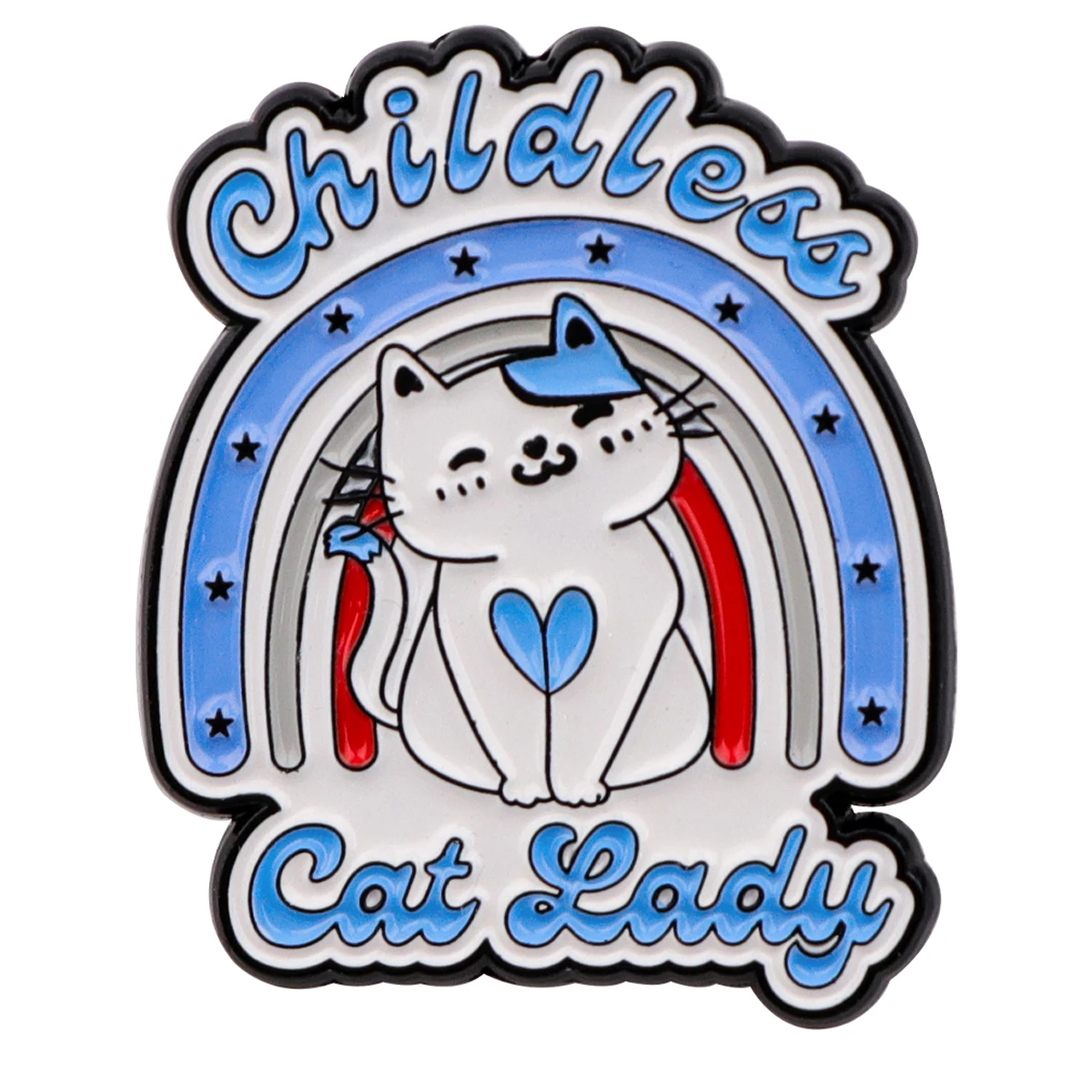 Cat Lady Enamel Pins American Flag Brooch Pines Lapel Pins Badge on Backpack Costume Accessories Animal Jewelry Cat Lovers Gifts