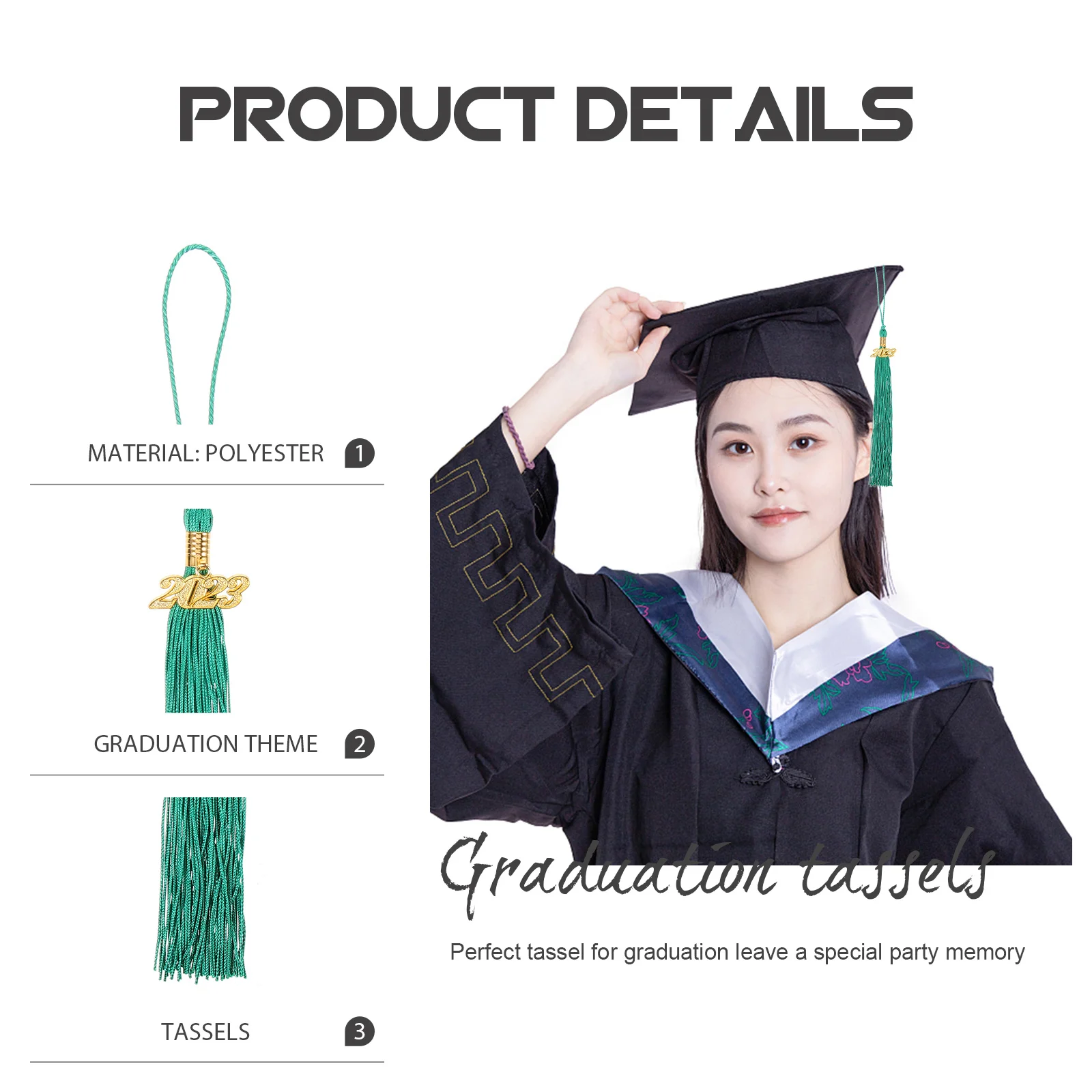 

10Pcs 2020 Graduation Tassel Sky-Blue Multi-Purpose Decor Keychain Bookmark Gift Tag Party Memory Graduation Tassels