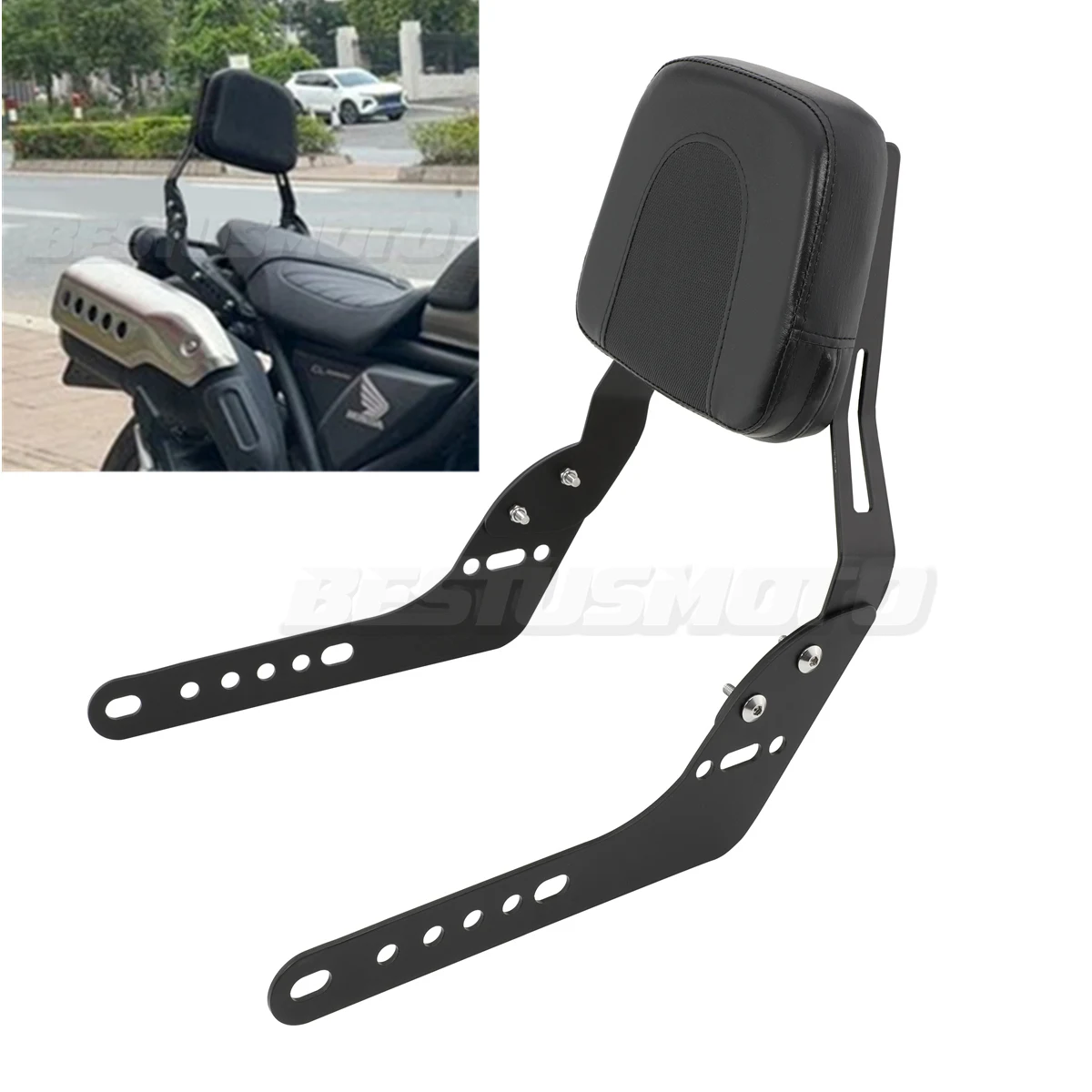 Motorcycle Parts Rear Passengers Backrest Sissy Bar Pad For Honda CL500 CL250 CL300 SCL500 CL 500 250 300 2023-2024