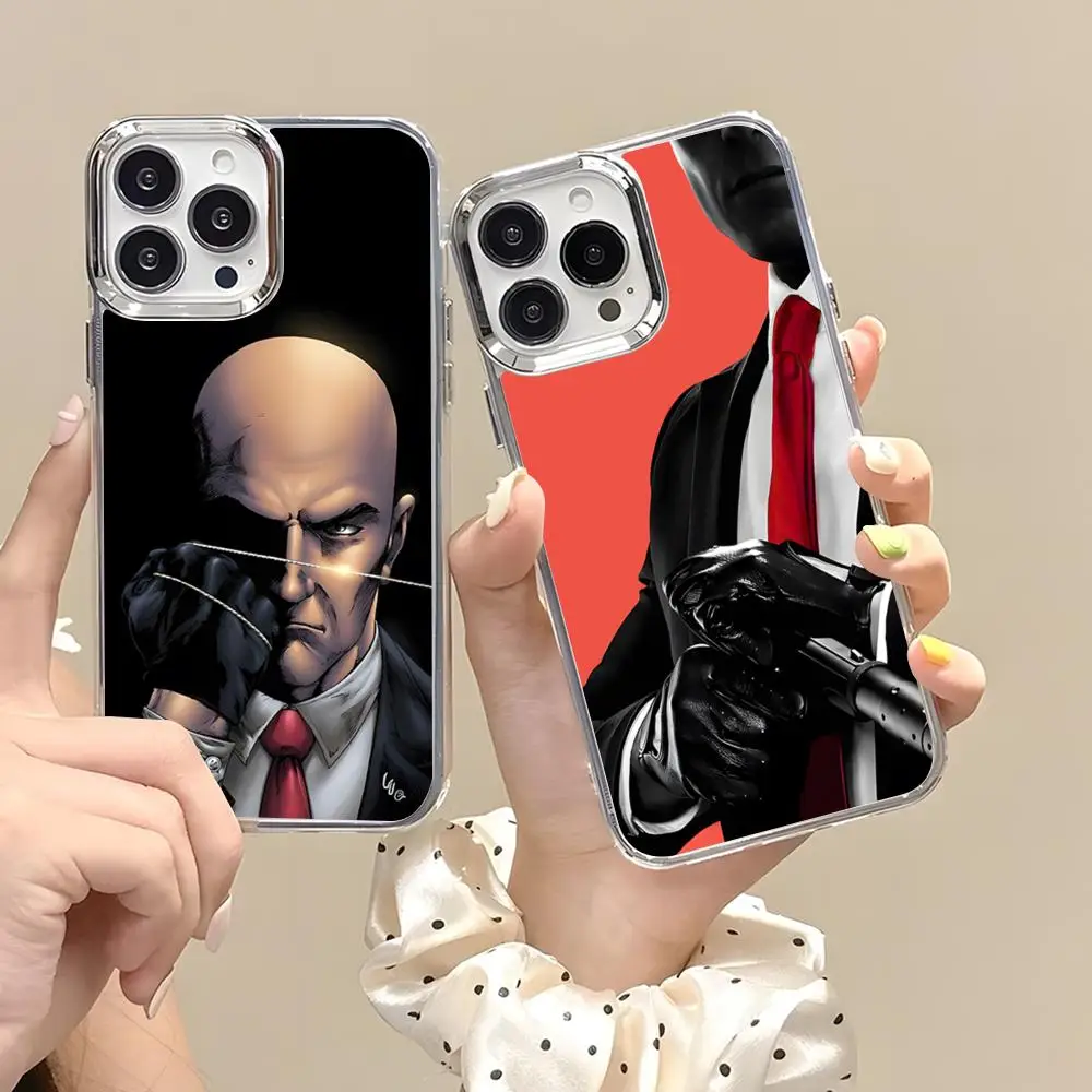 Agent 47 Hitman Phone Case For IPhone 17 Air 16 15 14 13 12 11 Pro Pro Max Plus Transparent Soft Cover