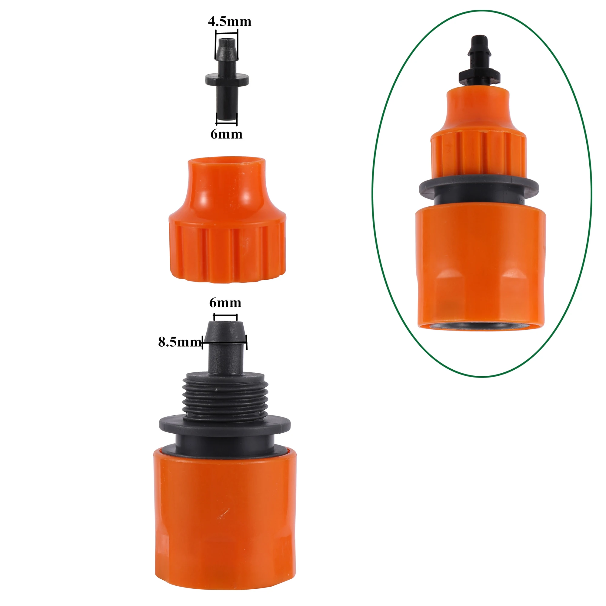 4/7mm 8/11mm Hose Quick Connector Garden Irrigation Lawn Watering Water Supply Fast Connect Joint Car Washing Cleaning Coupler