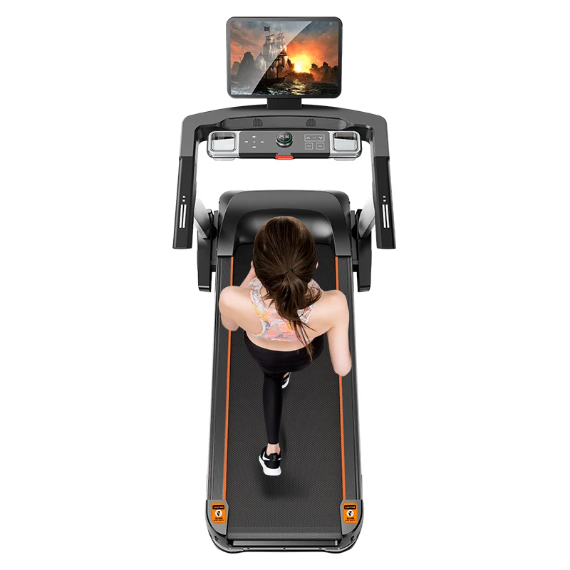AC Motor Commercial Treadmill Touch Screen Light Commercial Treadmill Motorized Running Machine With FIT APP