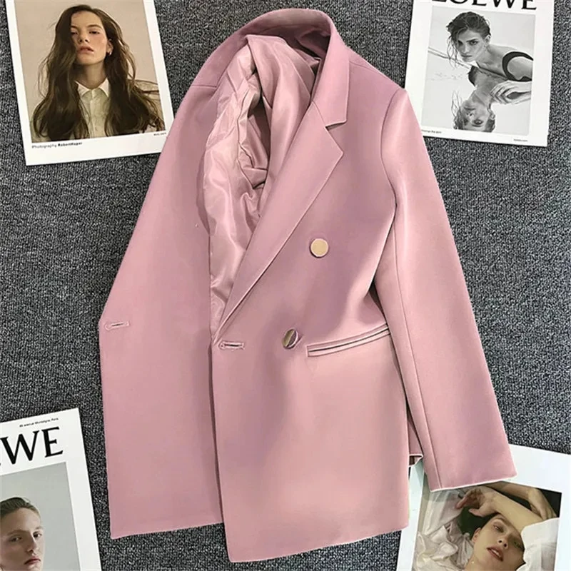 Women's Suit Coat Elegant Sports Casual Blazer Korean Fashion Luxury Jacket Spring Autumn Solid Color Ladies Clothing