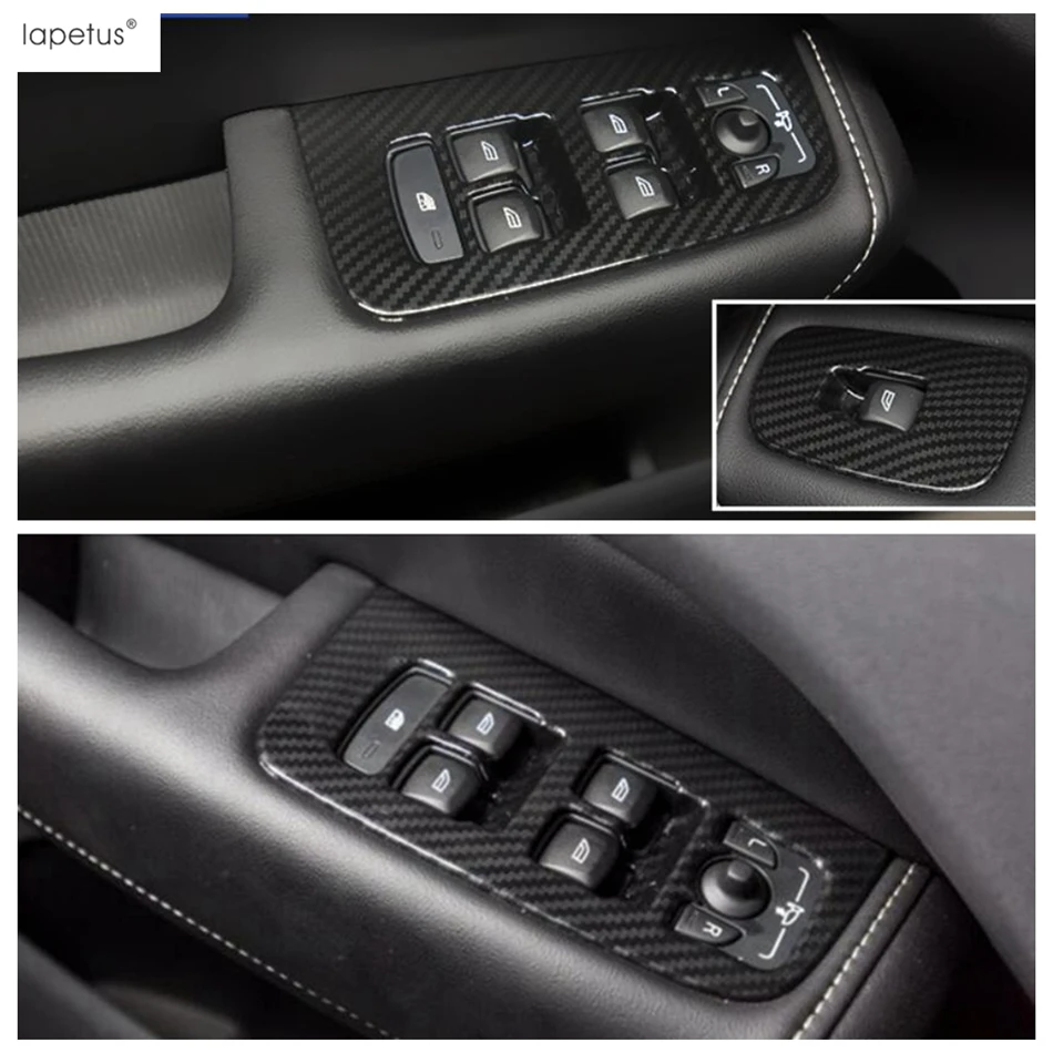 

Dashboard AC Air / Window Lift / Handle Bowl / Head Lamp Cover Trim Carbon Fiber Interior Accessories For VOLVO XC60 2018 - 2024