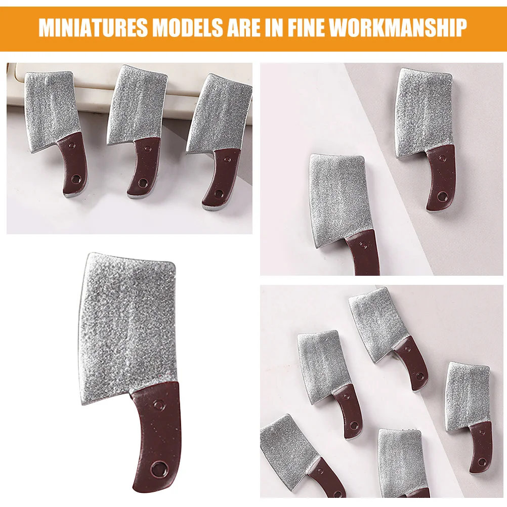 5 stuks hars miniatuur keukensnijder gladde randen realistische kleuren mini huis keukenaccessoires mini keukengerei decoratie
