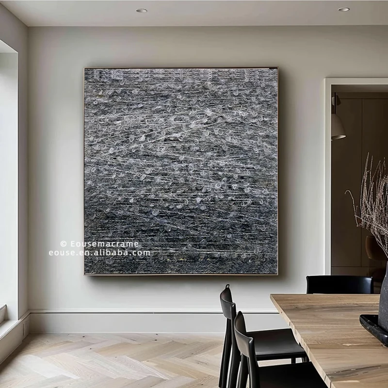 

Modern Minimalist Fiber Art Wall Decor Handmade Abstract Textured Woven Artwork for Living Room Bedroom Home Interior Design