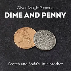 Dime and Penny by Oliver Magic Tricks Coins Vanish Appear Magia Magician Close Up Street Illusions Gimmicks Mentalism Props