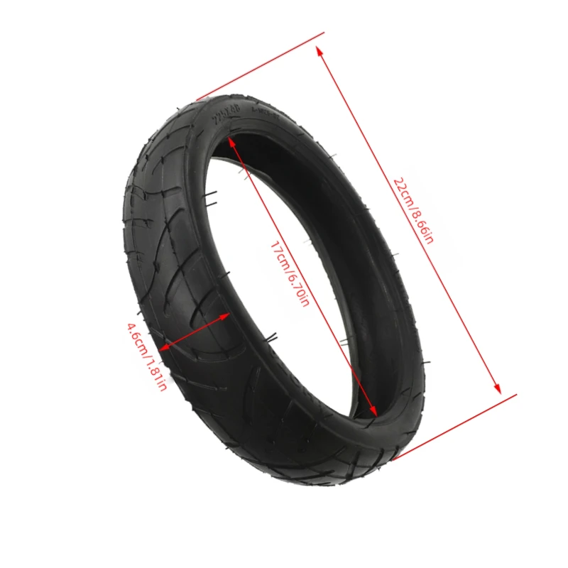 Upgrade your scooter with durable 225x48 inflatable rubber tires, thickened for superior wear resistance and smooth rides.
