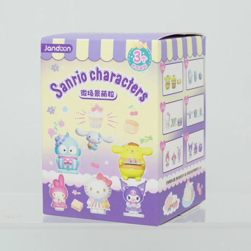 

Sanrio персонажи слепая коробка Kuromi My Melody Cinnamoroll Hello Kitty миниатюрные сцены фигурки настольный орнамент подарки для детей