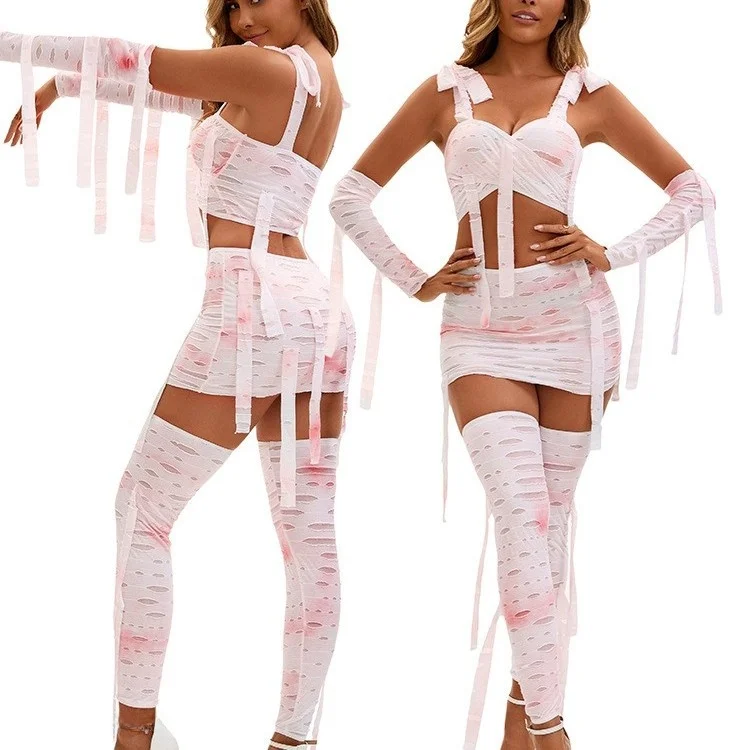 

Костюм мумии для ролевых игр, женский сценический наряд на Хэллоуин, одежда для вечеринок, этнический сценический костюм, женская мода