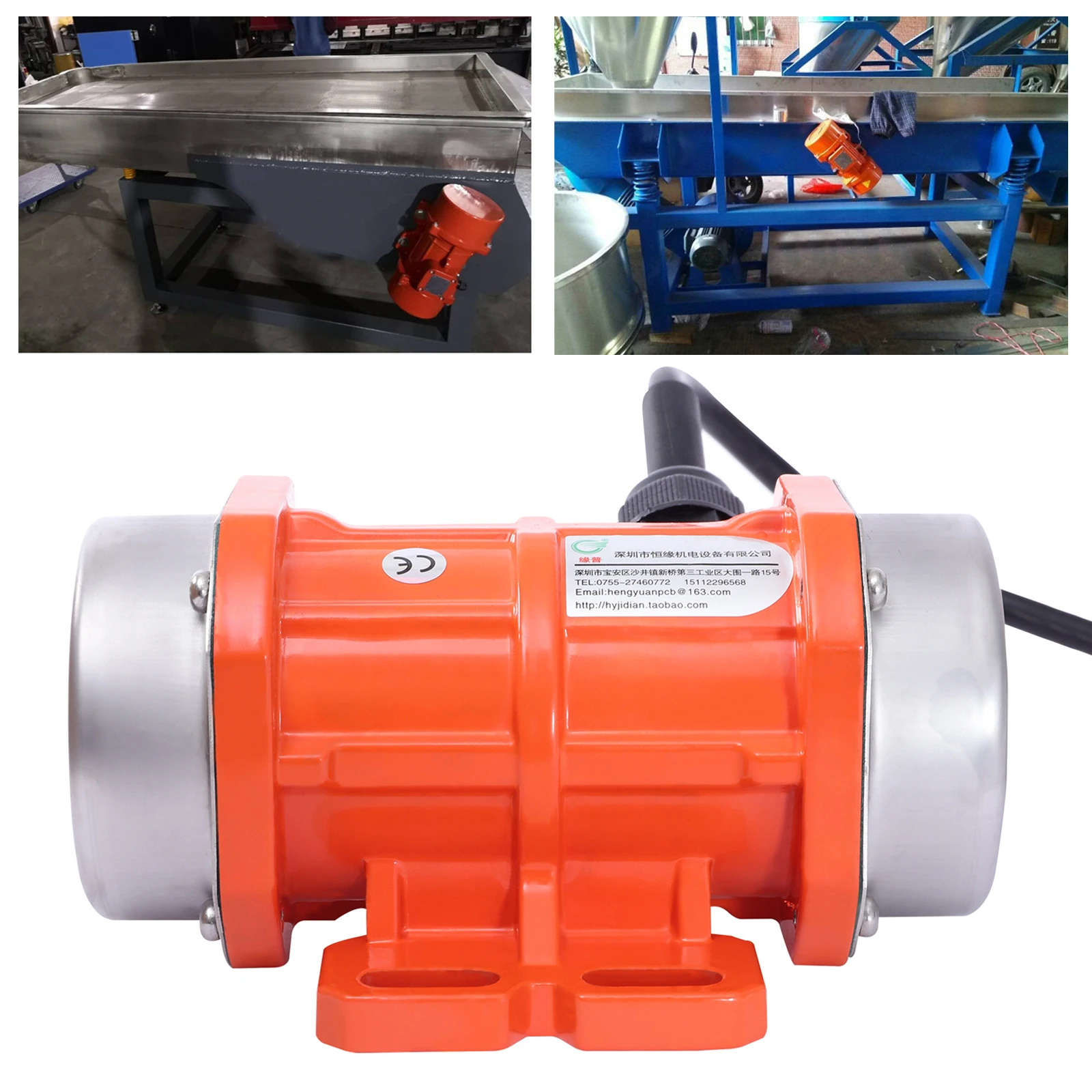 Vibromasseur à béton AC, moteur vibrant 40 W monophasé AC moteur vibrant électrique boîtier en alliage d'aluminium 3000 tr/min Asynchronou
