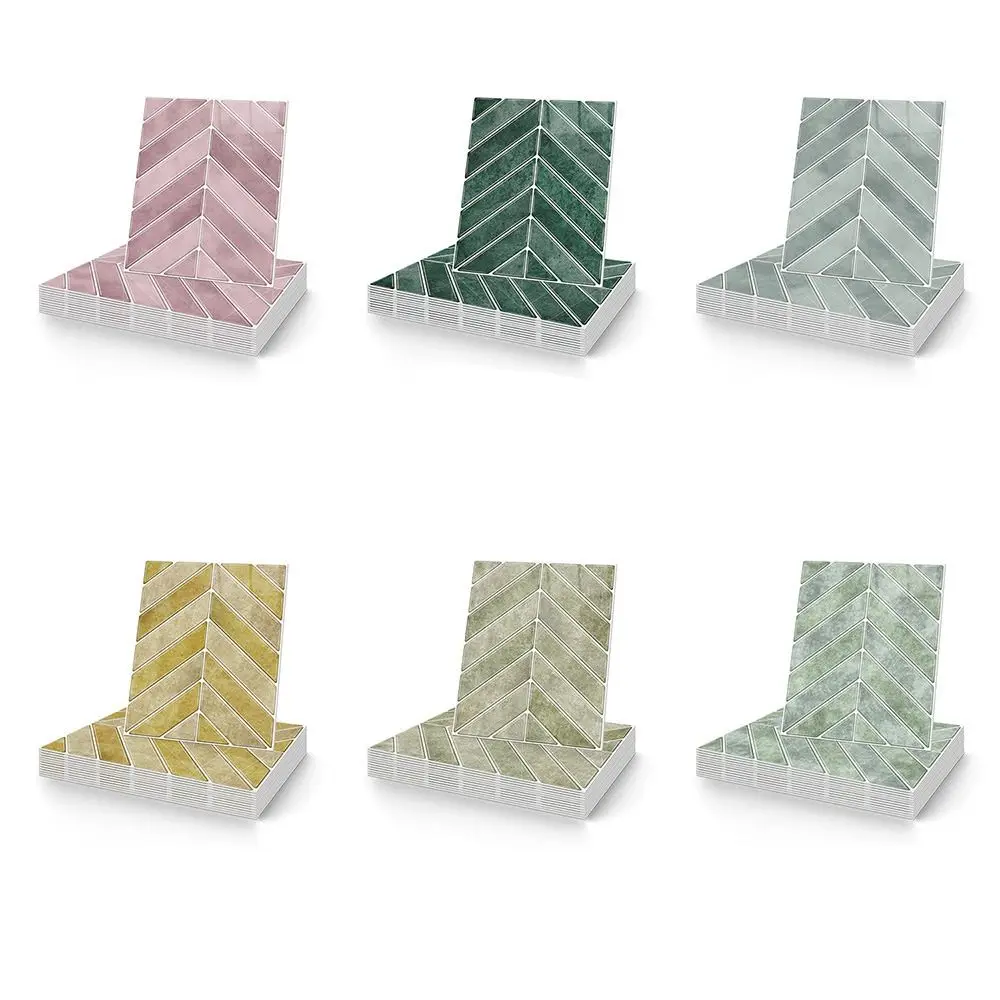 Multicolor Tile Wall Sticker Waterproof Self-Adhesive 3D Kitchen Wall Paper Peel-and-stick 3D Tile Decorative Stickers