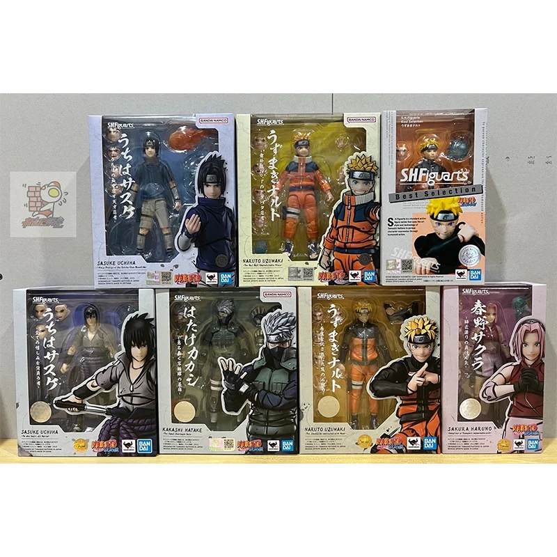 Original Genuine S.H.Figuarts Naruto Sasuke Madara Bandai Anime Model Toys Action Figure Gifts Collectible Ornaments Boys Kids