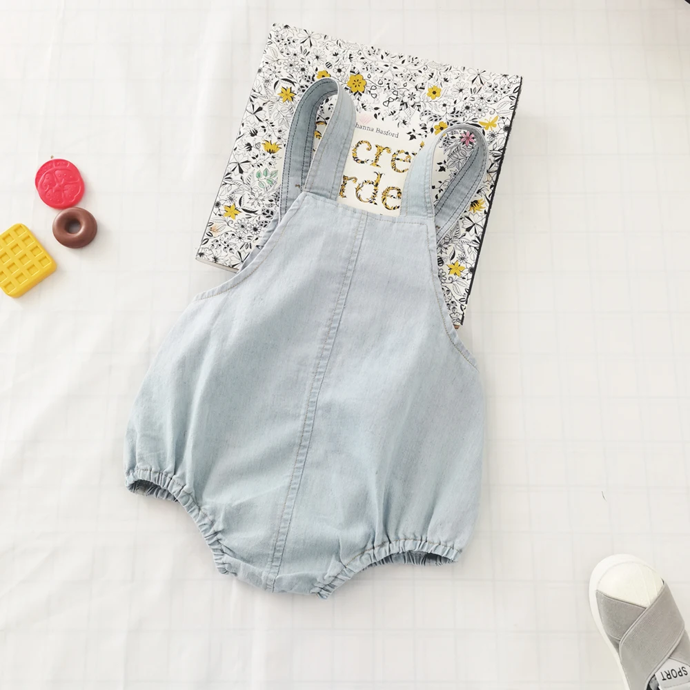 IENENS Baby Bodysuit Boy Girl Denim Clothing Summer Jumpsuit Cartoon Jumper Newborn Cotton Soft Thin Clothes Overalls Dungarees