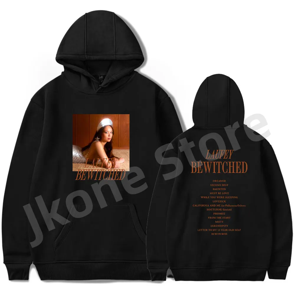 

Толстовки Laufey Bewitched Album Merch с принтом, зимняя женская и мужская модная забавная повседневная уличная одежда