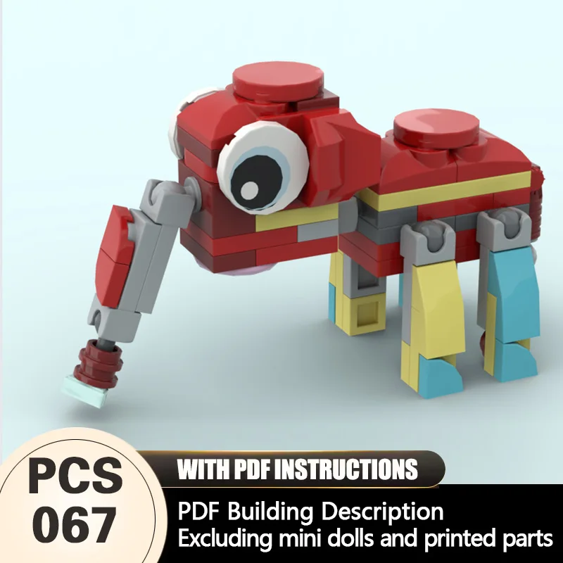 

Creators Animal Series Model MOC Building Bricks Red Elephant Modular Technology Gifts Holiday Assemble Children Toys Suit