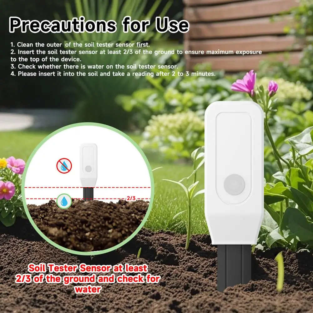 Tuya Zigbee 3.0 Smart Soil Tester Sensor, Wireless Temperature & Humidity Detector, Prevent Overwatering for Plants Potted view 4