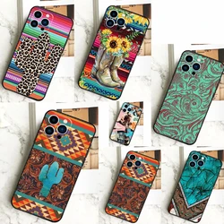 Western Cowgirl Cowboy Boho Aesthetic Phone Case For iPhone 16 15 14 13 12 11 Pro Max X XR XS Max 7 8 Plus 12 13 Mini Back Cover