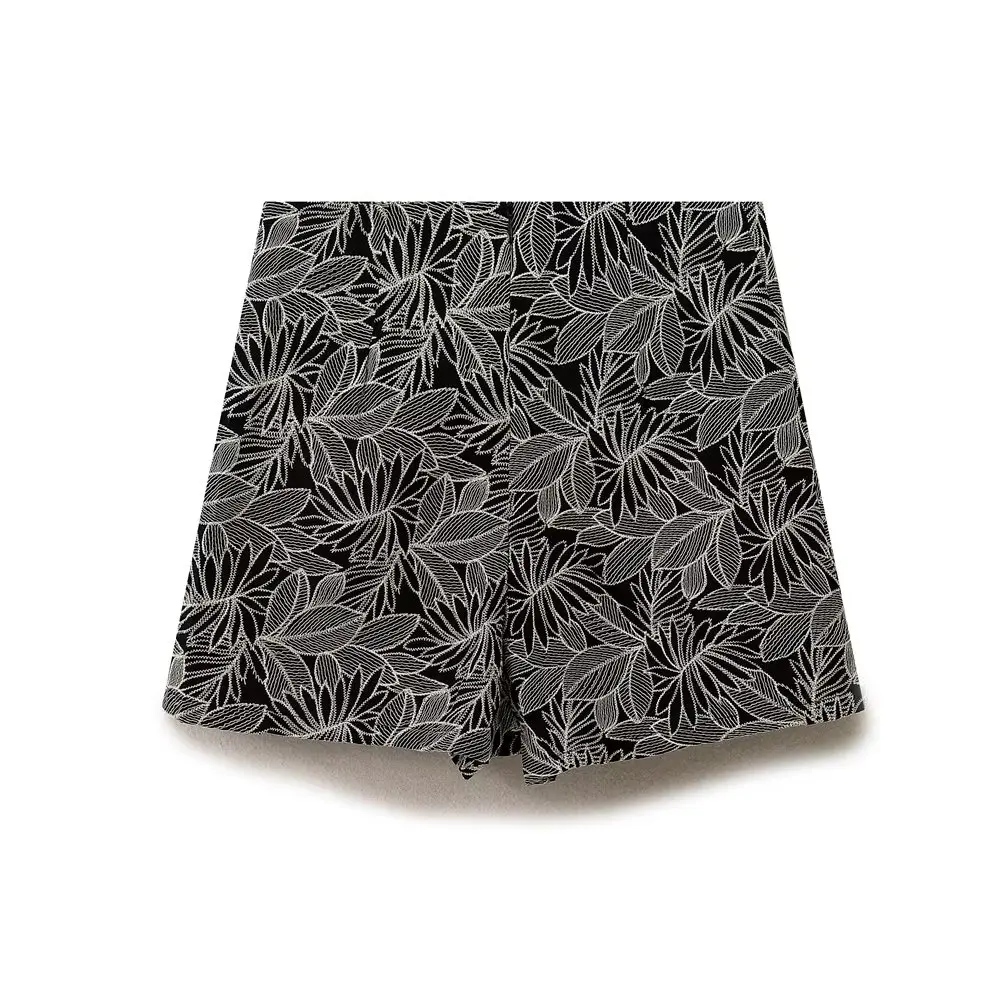 Faionable Le Stickerei Rock Hosen Hohe Taille Design Casual Sle frauen Sommer Hohe Taille A-linie Rock Hosen